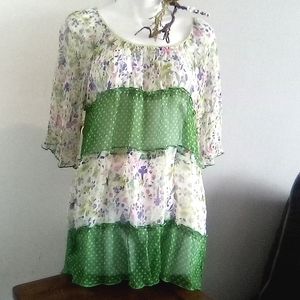 Zara Basic Baby Doll Ruffle Hem Dress